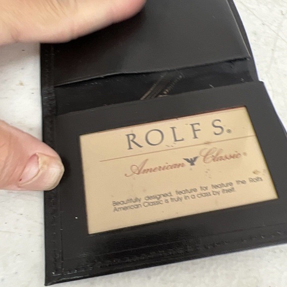 Rolfs Cowhide Mens Black Genuine Leather Wallet Bi-Fold Credit Card Holder - Picture 6 of 8